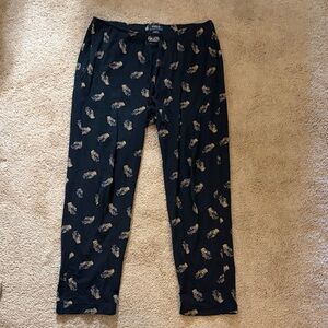 Polo Ralph Lauren Bear In Suit Black Pajama Pants